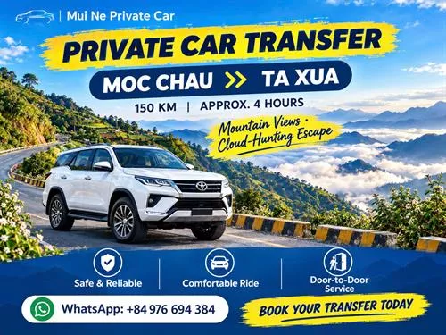 Private Car from Moc Chau to Ta Xua